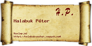 Halabuk Péter névjegykártya